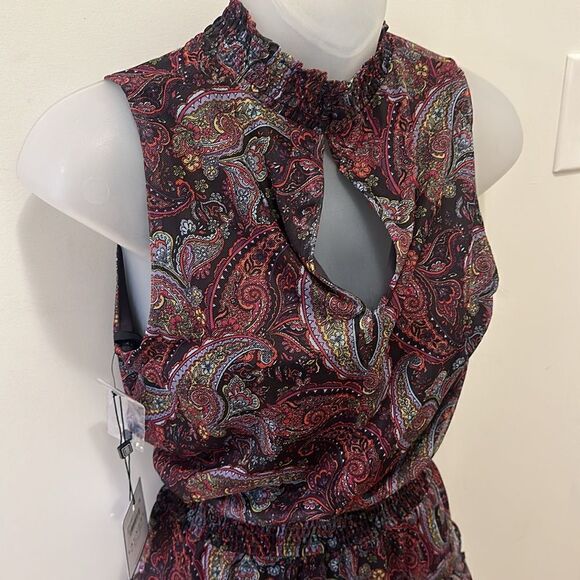 Laundry by Shelli Segal Tiered Ruffle Dress in Blissful Paisle size 0 NWT - Picture 5 of 10